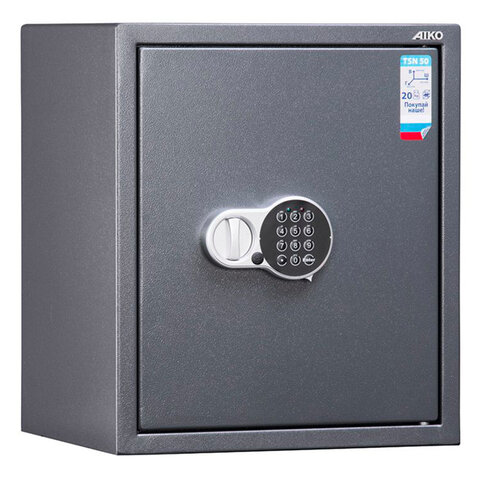 Сейф AIKO TSN-50 EL, 500х435х381 мм, 21 кг, электронный замок, полка, S10399530414 Сейф AIKO TSN-50 EL, 500х435х381 мм, 21 кг, электронный замок, полка, S10399530414