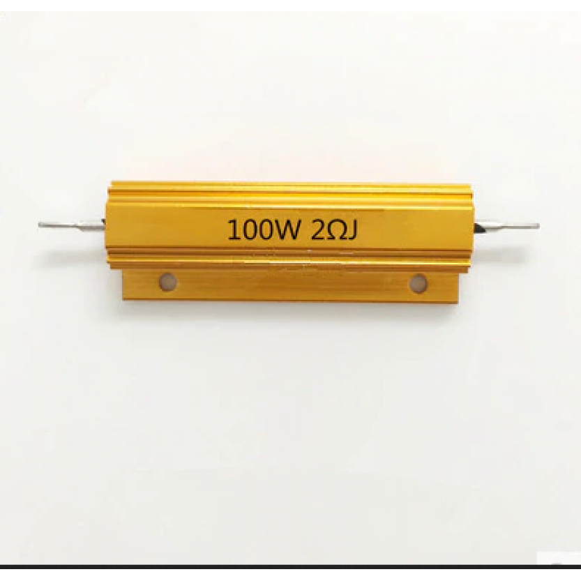 2Ом, 2R, 100 вт, 100W, Резистор аллюминевый мощный, силовой