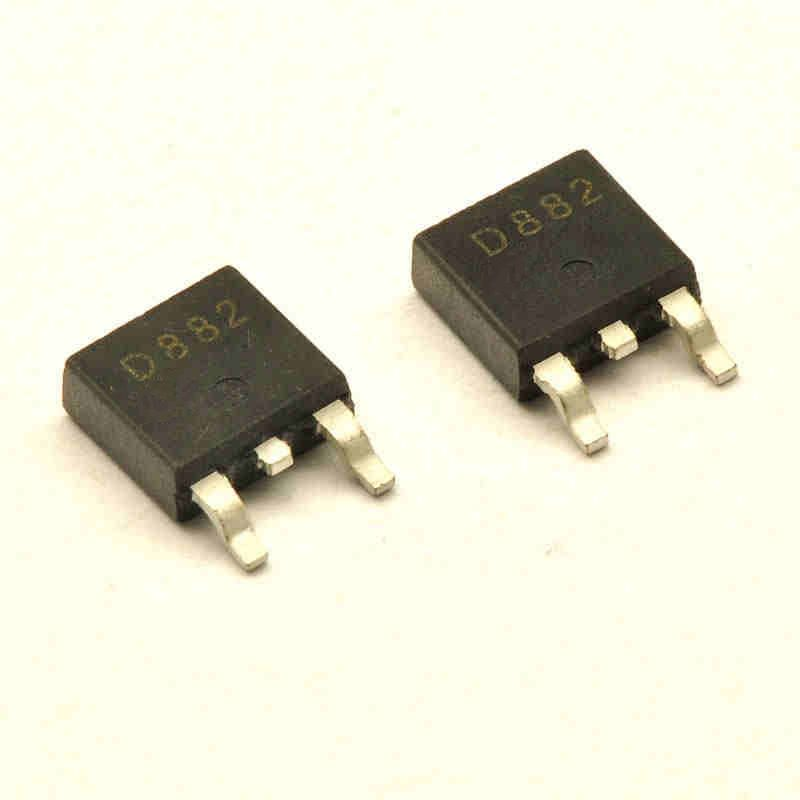 2SD882, Транзистор биполярный, NPN, Ic=3А, Vceo=30В, Vcbo=60В, Pd=12.5Вт [TO-252]