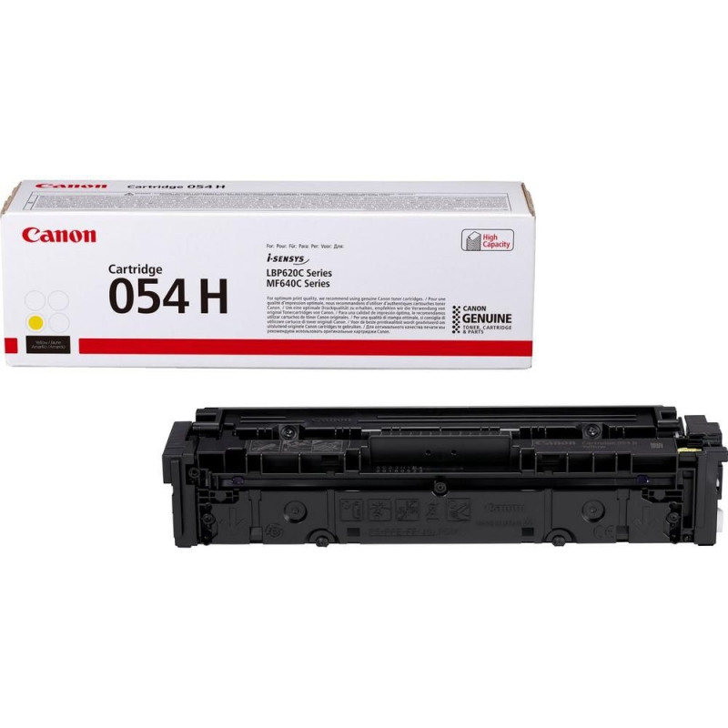 Тонер-картридж 054 Y для Canon LBP62x/MF64x, 1,2К, желтый, , 3021C002