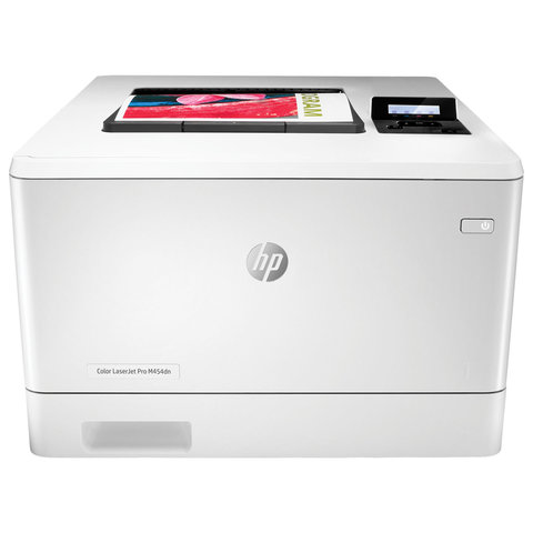 Принтер лазерный ЦВЕТНОЙ HP Color LaserJet Pro M454dn А4, 27 стр./мин., 50000 стр./мес., ДУПЛЕКС, сетевая карта, W1Y44A