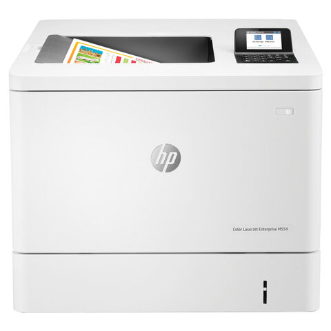 Принтер лазерный ЦВЕТНОЙ HP Color LJ Enterprise M554dn, А4, 33 стр./мин., 80000 стр./мес., ДУПЛЕКС, сетевая карта, 7ZU81A