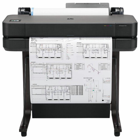 Плоттер HP DesignJet T630 24 A1, Wi-Fi, сетевая карта, с подставкой, 5HB09A
