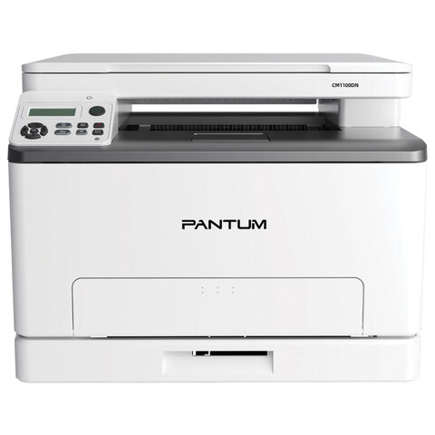 МФУ лазерное ЦВЕТНОЕ PANTUM CM1100DN 3 в 1, А4, 18 стр./мин., 30000 стр./мес., ДУПЛЕКС, сетевая карта