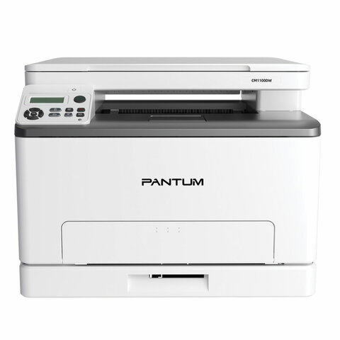 МФУ лазерное ЦВЕТНОЕ PANTUM CM1100DW 3 в 1 А4, 18 стр./мин., 30000 стр./мес., ДУПЛЕКС, Wi-Fi, сетевая карта