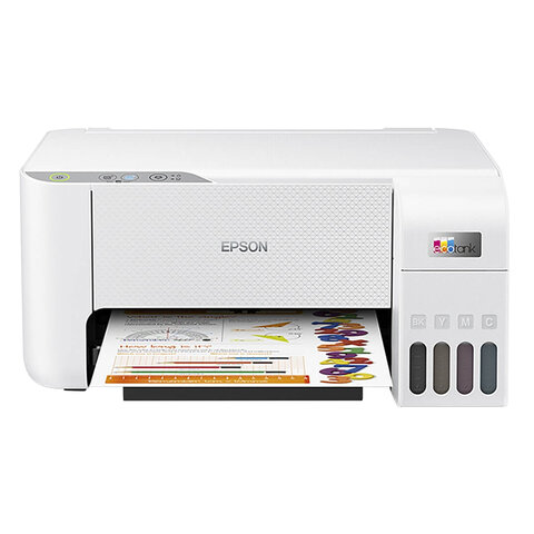 МФУ струйное EPSON L3216 3 в 1, А4, 33 стр./мин, 5760x1440, СНПЧ, белый корпус, C11CJ68518