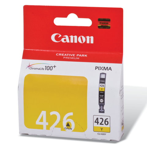 Картридж струйный CANON CLI-426Y Pixma MG5140/MG5240/MG6140/MG8140, желтый, оригинальный, 446 стр., 4559B001