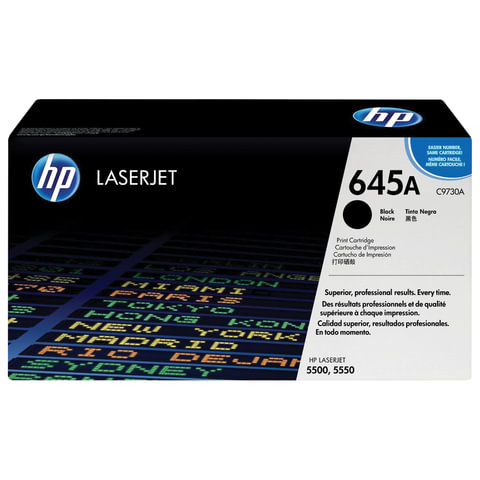 Картридж лазерный HP C9730A Color LaserJet 5500/5550, №645A, черный, оригинальный, ресурс 13000 страниц