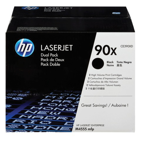 Картридж лазерный HP CE390XD LaserJet M602n/M603n и другие, №90X, КОМПЛЕКТ 2 шт., оригинальный, ресурс 2х24000 страниц