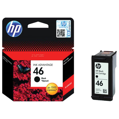 Картридж струйный HP CZ637AE DeskJet Ink Advantage 2020hc/2520hc, №46, черный, оригинальный, ресурс 1500 стр.