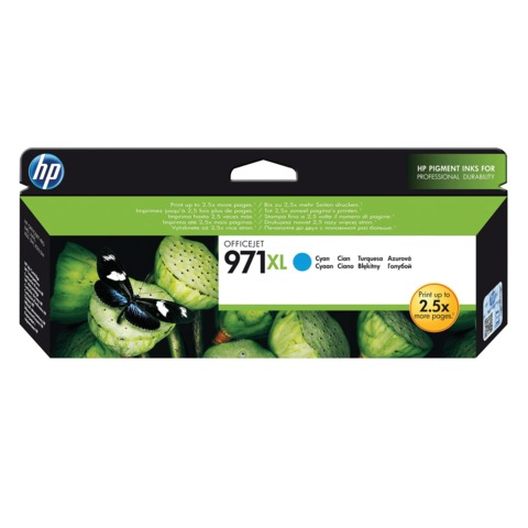 Картридж струйный HP CN626AE OfficeJet Pro X576/476/451/551, №971XL, голубой, оригинальный, ресурс 6600 страниц