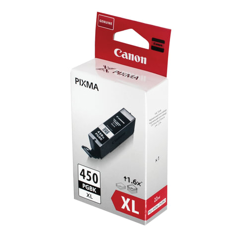 Картридж струйный CANON PGI-450PGBK XL PIXMA MX724/924/iX6840, черный пигментный, оригинальный, ресурс 620 стр., 6434B001