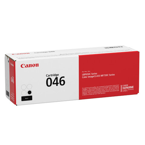 Картридж лазерный CANON 046Bk i-SENSYS LBP653Cdw / 654Cx / MF732Cdw / 734Cdw, черный, ресурс 2200 страниц, оригинальный, 1250C002