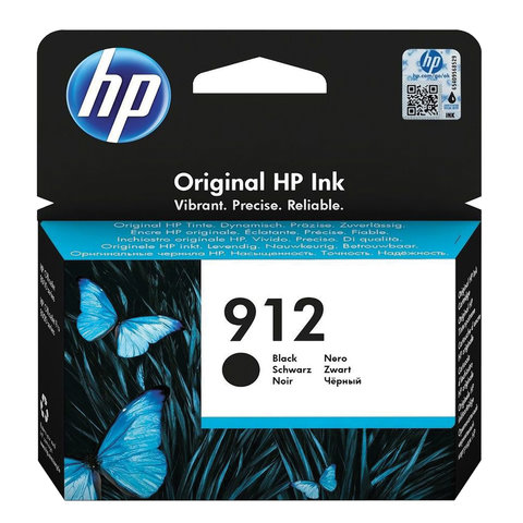 Картридж струйный HP (3YL80AE) для HP OfficeJet Pro 8023, №912 черный, ресурс 300 страниц, оригинальный Картридж струйный HP (3YL80AE) для HP OfficeJet Pro 8023, №912 черный, ресурс 300 страниц, оригинальный