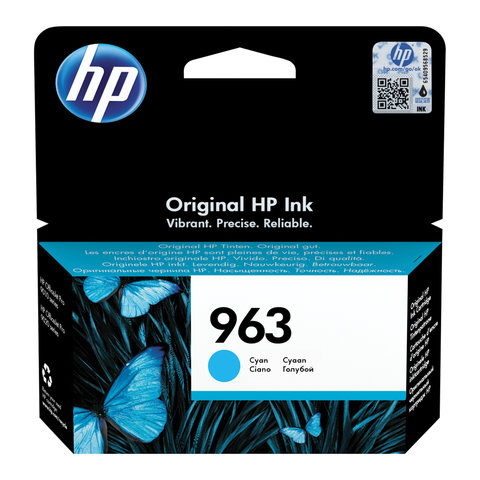 Картридж струйный HP (3JA23AE) для HP OfficeJet Pro 9010/9013/9020/9023, №963 голубой, ресурс 700 страниц Картридж струйный HP (3JA23AE) для HP OfficeJet Pro 9010/9013/9020/9023, №963 голубой, ресурс 700 страниц