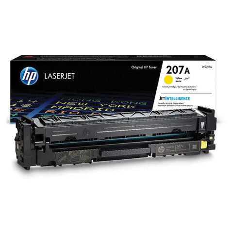 Картридж лазерный HP (W2212A) Color LJ M282/M283/M255, №207A, желтый, оригинальный, ресурс 1250 страниц