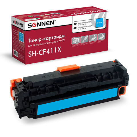 Картридж лазерный SONNEN (SH-CF411X) для HP LJ Pro M477/M452 ВЫСШЕЕ КАЧЕСТВО голубой, 5000 страниц, 363947