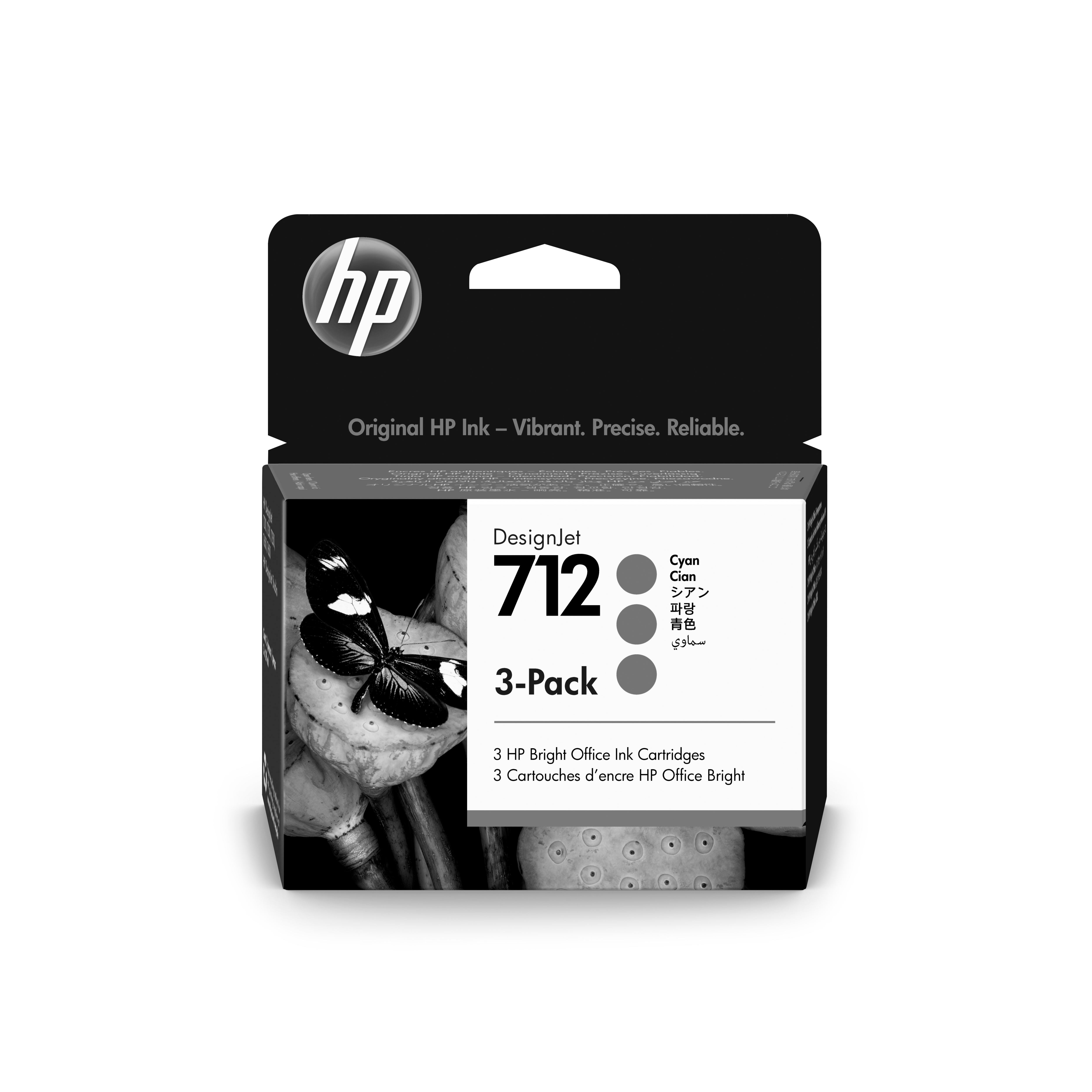 Картридж 712 для HP DJ T230/630, 29млХ3шт  голубой 3ED77A П/У