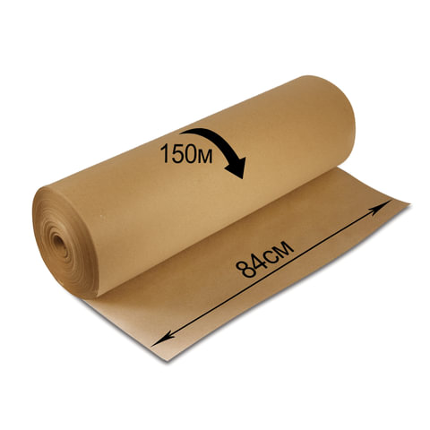 Крафт-бумага в рулоне, 840 мм x 150 м, плотность 78 г/м2, Марка А (Коммунар), BRAUBERG, 440147 Крафт-бумага в рулоне, 840 мм x 150 м, плотность 78 г/м2, Марка А (Коммунар), BRAUBERG, 440147