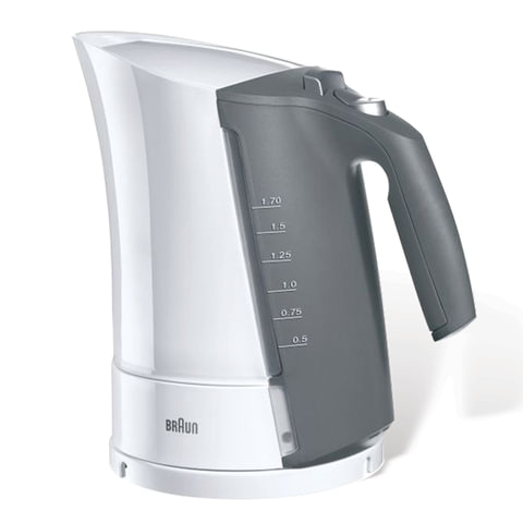 Чайник BRAUN WK-300, 1,7 л, 2200 Вт, закрытый нагревательный элемент, пластик, белый Чайник BRAUN WK-300, 1,7 л, 2200 Вт, закрытый нагревательный элемент, пластик, белый