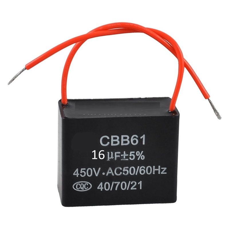 450VAC16UF, Конденсатор пусковой, CBB61 450V 16 мкф, 5%, гибкие выводы