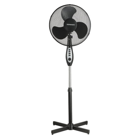 Вентилятор напольный SONNEN FS40-A55, d=40 см, 45 Вт, 3 скоростных режима, таймер, черный, 451035 Вентилятор напольный SONNEN FS40-A55, d=40 см, 45 Вт, 3 скоростных режима, таймер, черный, 451035