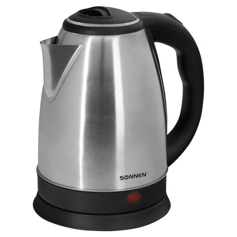 Чайник SONNEN KT-115, 1,5 л, 1500 Вт, закрытый нагревательный элемент, нержавеющая сталь, серебристый, 452925 Чайник SONNEN KT-115, 1,5 л, 1500 Вт, закрытый нагревательный элемент, нержавеющая сталь, серебристый, 452925