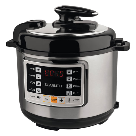 Мультиварка-скороварка SCARLETT SC-MC410P02, 900 Вт, 5 л, 11 программ, таймер, черный/серебро Мультиварка-скороварка SCARLETT SC-MC410P02, 900 Вт, 5 л, 11 программ, таймер, черный/серебро