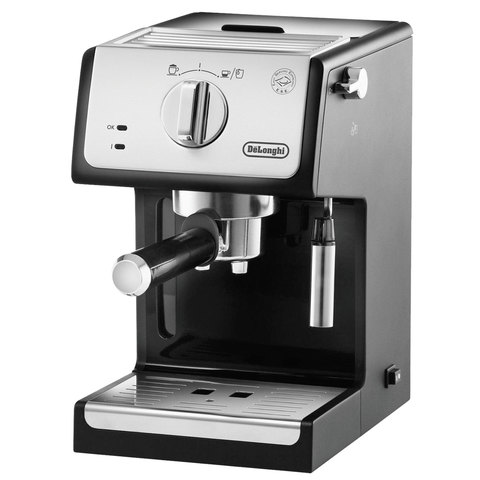 Кофеварка рожковая DELONGHI ECP 33.21/BK, 1100 Вт, объем 1 л, ручной капучинатор, черная, ECP33.21/BK Кофеварка рожковая DELONGHI ECP 33.21/BK, 1100 Вт, объем 1 л, ручной капучинатор, черная, ECP33.21/BK