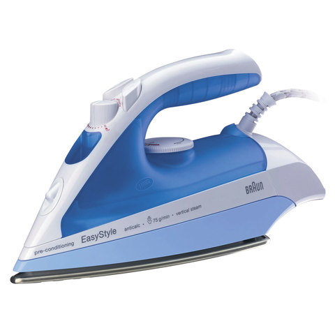 Утюг BRAUN TS340С, 2000 Вт, керамическое покрытие, самоочистка, антикапля, белый/синий, TS340C Утюг BRAUN TS340С, 2000 Вт, керамическое покрытие, самоочистка, антикапля, белый/синий, TS340C