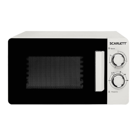Микроволновая печь SCARLETT SC-MW9020S03M, объем 20 л, мощность 700 Вт, механическое управление, гриль, таймер, белая Микроволновая печь SCARLETT SC-MW9020S03M, объем 20 л, мощность 700 Вт, механическое управление, гриль, таймер, белая