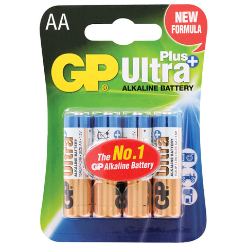 Батарейки КОМПЛЕКТ 4 шт., GP Ultra Plus G-Tech, AA (LR6), алкалиновые, пальчиковые, 15AUPA21-2CRSB4 Батарейки КОМПЛЕКТ 4 шт., GP Ultra Plus G-Tech, AA (LR6), алкалиновые, пальчиковые, 15AUPA21-2CRSB4