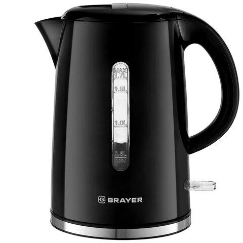 Чайник BRAYER BR1032, 1,7 л, 2200 Вт, закрытый нагревательный элемент, автоотключение, пластик, черный, 1032BR Чайник BRAYER BR1032, 1,7 л, 2200 Вт, закрытый нагревательный элемент, автоотключение, пластик, черный, 1032BR