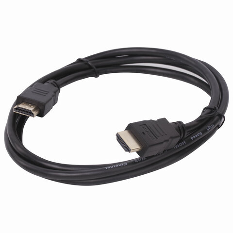 Кабель HDMI AM-AM, 1,5 м, SONNEN, ver 1.4, FullHD, 4К, для ноутбука, компьютера, монитора, телевизора, проектора, черный, 513120