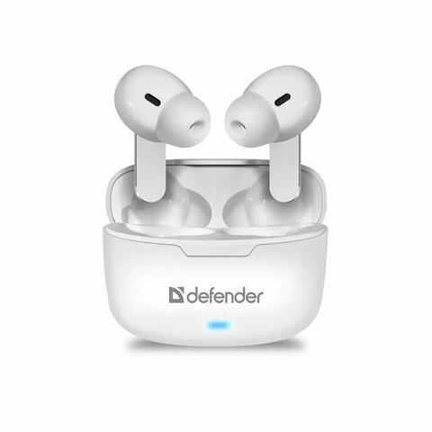 Наушники с микрофоном гарнитура DEFENDER TWINS 903, Bluetooth, беспроводные, белые, 63903