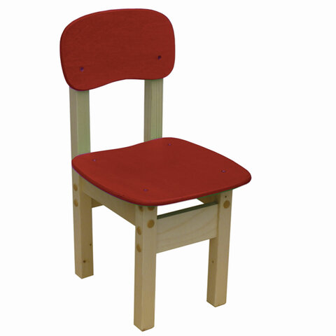 Стул детский Яблочко-3, рост 3 (130-145 см), фанера/дерево, красный Стул детский Яблочко-3, рост 3 (130-145 см), фанера/дерево, красный