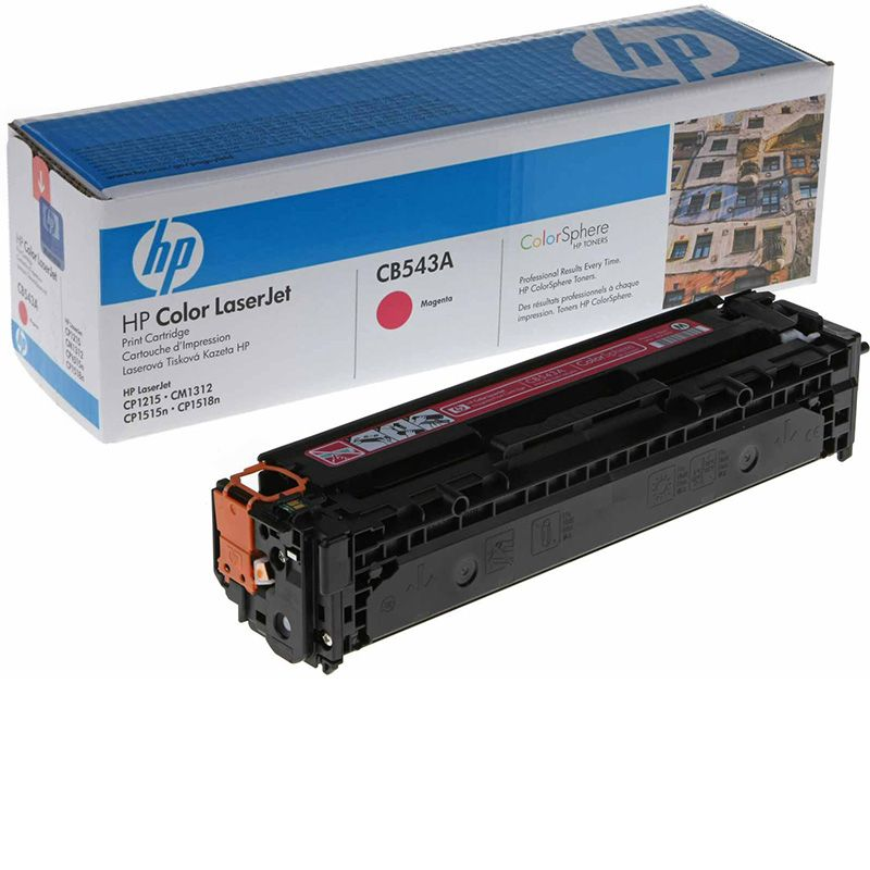 Заправка картриджа HP CB543A (125A), для принтеров HP Color LaserJet CM1312, Color LaserJet CP1210, Color LaserJet CP1215, Color LaserJet CP1510, Color LaserJet CP1515, Color LaserJet CP1518, без чипа