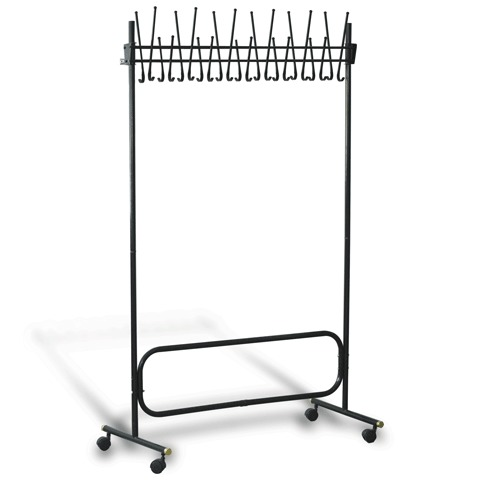 Вешалка напольная СК (СКР), 1,98 м, 22 крючка, металл, черная, передвижная Вешалка напольная СК (СКР), 1,98 м, 22 крючка, металл, черная, передвижная
