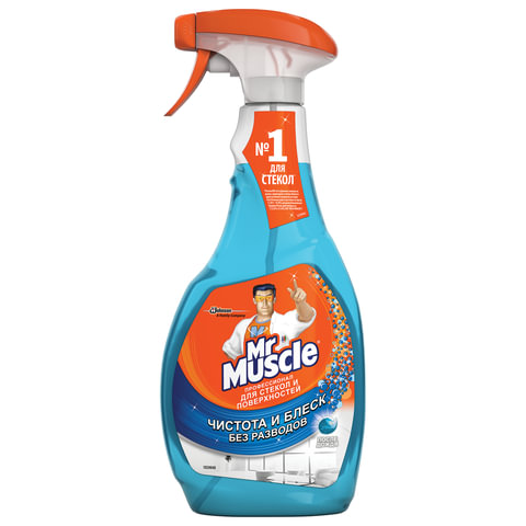 Средство для мытья стекол и зеркал 530 мл, МИСТЕР МУСКУЛ После дождя, распылитель Средство для мытья стекол и зеркал 530 мл, МИСТЕР МУСКУЛ После дождя, распылитель