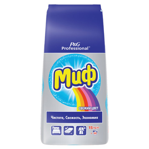 Стиральный порошок-автомат 15 кг, МИФ Expert Color Свежий цвет, 81356661