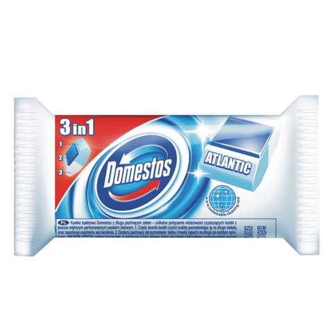 Блок туалетный подвесной твердый 40 г DOMESTOS (Доместос) Атлантик, сменный блок Блок туалетный подвесной твердый 40 г DOMESTOS (Доместос) Атлантик, сменный блок