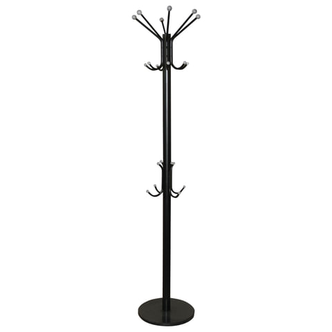 Вешалка-стойка SHT-CR450, 1,86 м, диск 37 см, 6 крючков + 4 дополнительных, металл/мрамор, черная, В1-50 Вешалка-стойка SHT-CR450, 1,86 м, диск 37 см, 6 крючков + 4 дополнительных, металл/мрамор, черная, В1-50