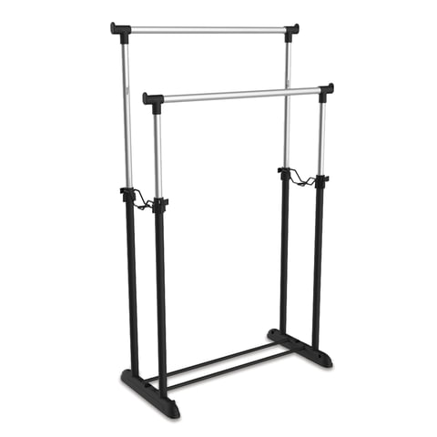 Вешалка для плечиков SHT-WR4150, 1615х860х440 мм, пластик/металл, черная/хром Вешалка для плечиков SHT-WR4150, 1615х860х440 мм, пластик/металл, черная/хром