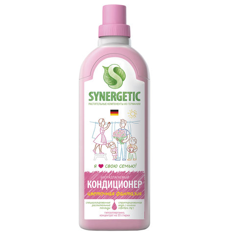 Кондиционер-ополаскиватель для белья 1 л SYNERGETIC Аромамагия, гипоаллергенный, концентрат, 110100 Кондиционер-ополаскиватель для белья 1 л SYNERGETIC Аромамагия, гипоаллергенный, концентрат, 110100