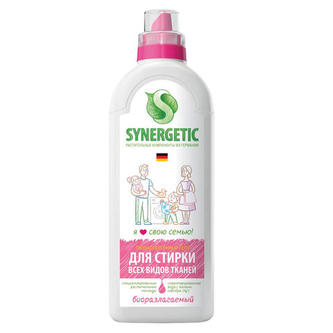 Гель для стирки универсальный 1 л SYNERGETIC ГИПОАЛЕРГЕННЫЙ, биоразлагаемый, 109100 Гель для стирки универсальный 1 л SYNERGETIC ГИПОАЛЕРГЕННЫЙ, биоразлагаемый, 109100