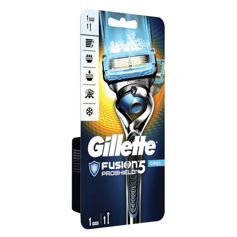 Бритва GILLETTE (Жиллет) Fusion ProShield Chill с 1 сменной кассетой, для мужчин, 50016200 Бритва GILLETTE (Жиллет) Fusion ProShield Chill с 1 сменной кассетой, для мужчин, 50016200