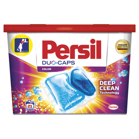 Средство для стирки в капсулах 21 шт. ПЕРСИЛ Power caps Color, 2465300
