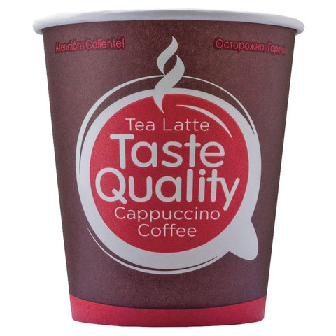 Одноразовые стаканы 180 мл, КОМПЛЕКТ 80 шт., бумажные однослойные, Taste Quality, холодное/горячее, ФОРМАЦИЯ, HB72-205-0001