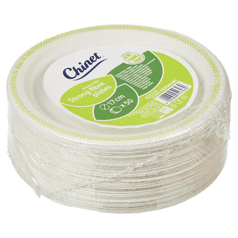 Одноразовые тарелки диаметр 170 мм, КОМПЛЕКТ 50 шт., ECO картон, CHINET GoodToGo, холодное/горячее, HUHTAMAKI,00920 Одноразовые тарелки диаметр 170 мм, КОМПЛЕКТ 50 шт., ECO картон, CHINET GoodToGo, холодное/горячее, HUHTAMAKI,00920