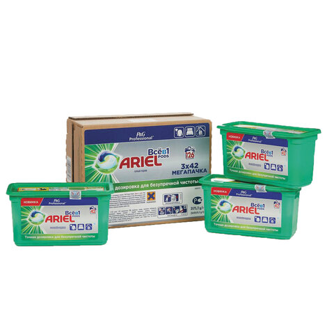 Средство для стирки в капсулах КОМПЛЕКТ 3x42 шт. ARIEL (Ариэль) Professional Горный родник,18597, 81759677 Средство для стирки в капсулах КОМПЛЕКТ 3x42 шт. ARIEL (Ариэль) Professional Горный родник,18597, 81759677